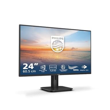 Philips 24E1N1100A Monitor 23.8 pollici FHD, 120Hz, IPS, 4ms GtG, Speakers, (1920x1080 HDMI 1x 1.4) nero