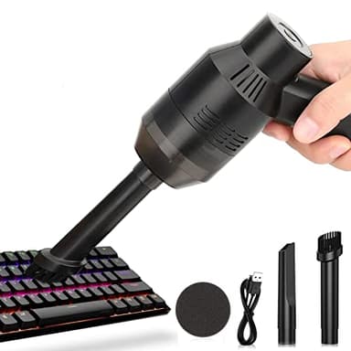 Aspirapolvere per computer Aspirapolvere potente Mini aspirapolvere ricaricabile,Cordless Portable Vacuum-Best Cleaner Tool per la pulizia di polvere,scarti per laptop,auto,borsa per il trucco
