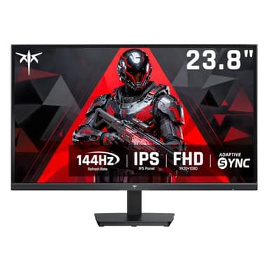 KTC Gaming Monitor 24 Pollici, FHD@144Hz 120Hz con IPS Panel, protezione hardware contro la luce blu, 95% DCI-P3, 99% sRGB, ΔE＜2, 300 cd/㎡, 1500:1, Flicker-Free e Adaptive Sync per lavoro e gioco