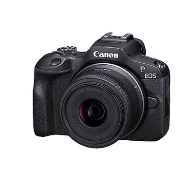 Canon EOS R100 - Obiettivo RF-S 18-45mm F4.5-6.3 IS STM - Fotocamera Mirrorless APS-C 24,1MP, Dual Pixel CMOS AF, Videocamera 4K, Scatto Continuo 6,5fps - Rilevamento Viso e Occhi - Wi-Fi, Bluetooth