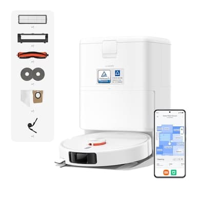 Xiaomi H50 Pro Robot Aspirapolvere e Lavapavimenti, Potenza aspirazione 15000Pa, spazzola e mop estensibili, doppio anti-groviglio,asciugatura ad aria calda, sollevamento mop 10mm, evitamento ostacoli