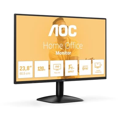 AOC 24B31H - Monitor Full HD da 24 pollici, 120 Hz, sincronizzazione adattiva dell'immagine 1920x1080, 1x D-Sub, 1x HDMI 1.4 nero, 24 inch FHD IPS, 100 Hz, No Altoparlanti