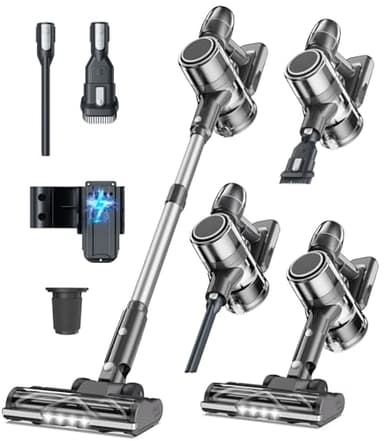 Aspirapolvere Senza Fili Scopa Elettrica - Potente Filo Batteria Cordless Vacuum Cleaner Scope Elettriche Sacco Portatile Ciclonico Silenzioso per Divano Tappeti Parquet Pavimenti Peli di Animali