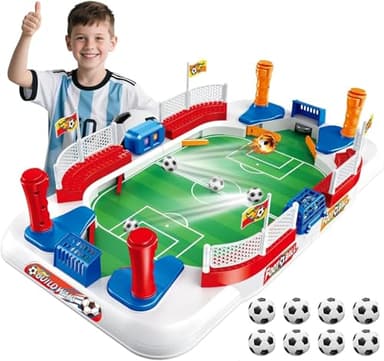 Calcio Balilla Bambini –Regalo Bambino 4-10 Mini Biliardino per Bambini 55x31cm con Campanello & Segnapunti, Giochi Bambino 4 5 6 7 8 9 10Anni, Anni Maschio Natale & Compleanno Coppa del Mondo 2026